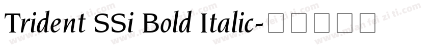 Trident SSi Bold Italic字体转换
